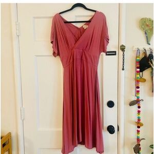 Field Day Mauve Midi Dress~